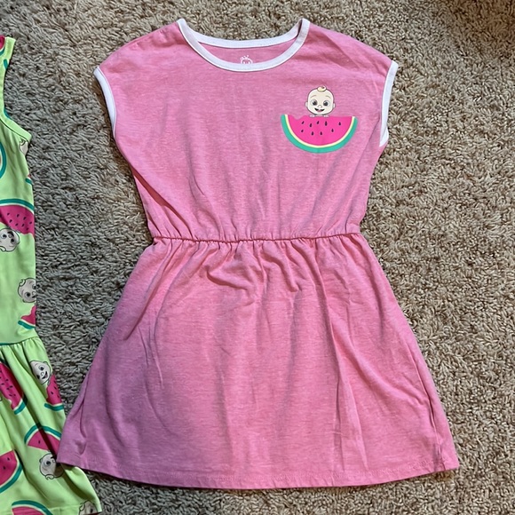BNWOT super soft girl’s 4T Cocomelon summer dress set w/JJ & watermelon graphics - Picture 5 of 10